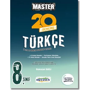 Okyanus Yayınları 8. Sınıf Master 20 Türkçe Denemesi