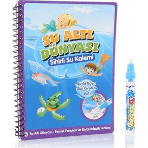 Geppetoys Sihirli Su İle Boyama Kitabı Su Altı Dünyası