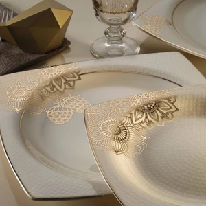 Kütahya Porselen Bone Mare 62 Parça 10362 Desenli Yemek Takımı