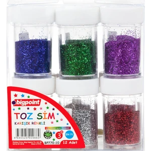 Toz Sim Karışık Renkli 8 Gram 12'Li Set