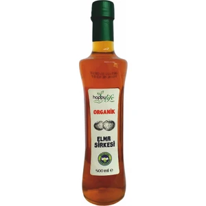 Happylife Organik Elma Sirkesi Cam 500 gr