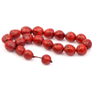 Taş Sandığı Kırmızı Renk Kokulu Andız Ağacı Tesbih ( 14 Mm )