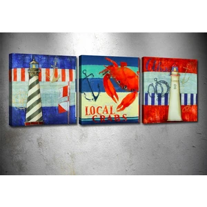 Tablocenter 3 Parçalı Dekoratif Kanvas Tablo 30 x 90 cm