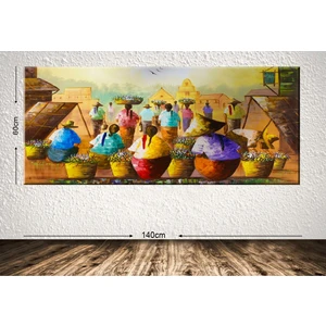 Tablo center Dev Boyut Dekoratif Kanvas Tablo - 60x140cm