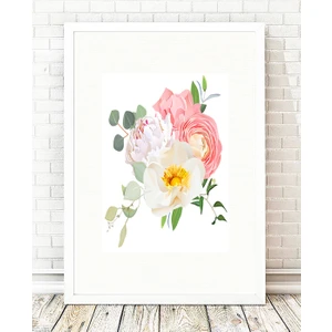 Tablo center Beyaz Çerçeveli Tablo - 24x29cm