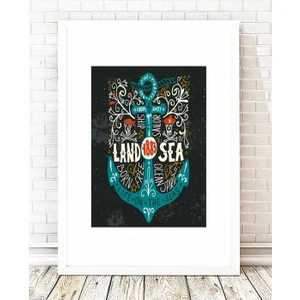 Tablo center Beyaz Çerçeveli Tablo - 24x29cm