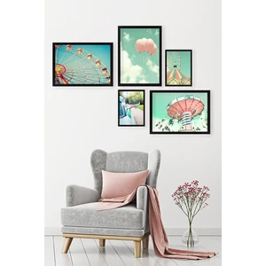 Tablo Center 5 Parçalı Çerçeveli Tablo Set