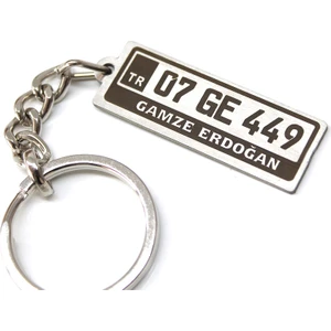 Plexi Shop Paslanmaz Çelik Plaka Anahtarlık