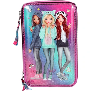 Top Model Dolu Kalem Kutusu Triple Friends Pink