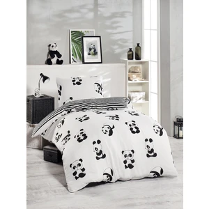 Eponj Home Junior Nevresim Seti Tek Kişilik Panda Siyah