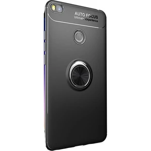 Jopus Xioami Mi Max 2 Kılıf Ultra Korumalı Yüzüklü Standlı Ravel Silikon - (Siyah)