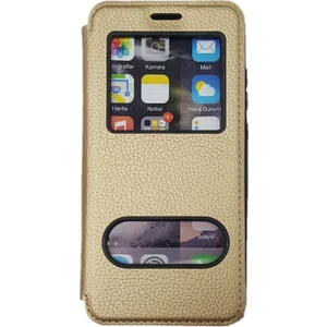 Jopus Huawei Mate 20 Lite Premium Gizli Mıknatıslı Kapaklı Kılıf - Gold