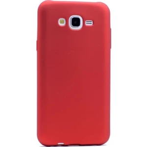 Jopus Samsung Galaxy J7 Mat Premium Silikon Kılıf - Kırmızı