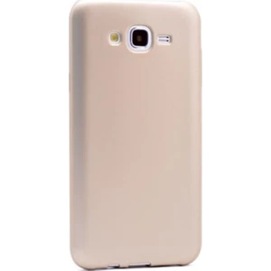 Jopus Samsung Galaxy J5 Mat Premium Silikon Kılıf - Gold + Nano Ekran Koruyucu