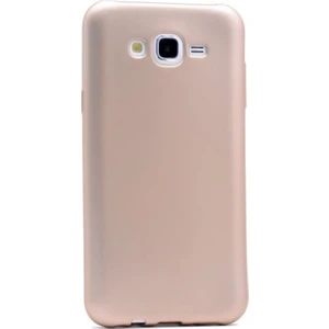Jopus Samsung Galaxy J7 Mat Premium Silikon Kılıf - Gold + Nano Ekran Koruyucu