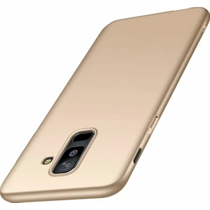 Jopus Samsung Galaxy J8 Mat Premium Silikon Kılıf - Gold + Nano Ekran Koruyucu