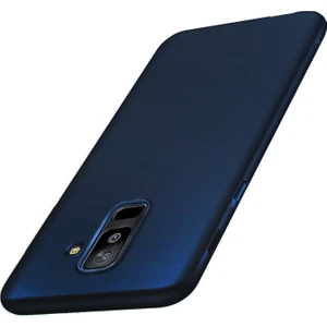 Jopus Samsung Galaxy J8 Mat Premium Silikon Kılıf - Lacivert + Nano Ekran Koruyucu