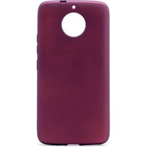 Jopus Lenovo Moto G5S Plus Mat Premium Silikon Kılıf - Bordo + Nano Ekran Koruyucu