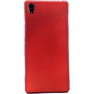 Jopus Sony Xperia Z2 Mat Premium Silikon Kılıf - Kırmızı + Nano Ekran Koruyucu