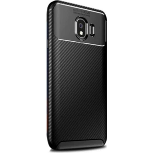 Jopus Samsung Galaxy J4 Kılıf Karbon Desenli Lux Negro Silikon - Siyah