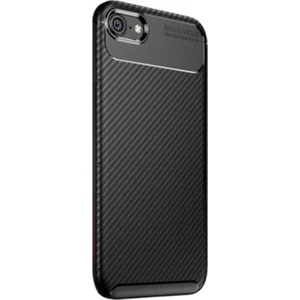 Jopus Apple iPhone 8 Kılıf Karbon Desenli Lux Negro Silikon - Siyah + Nano Ekran Koruyucu