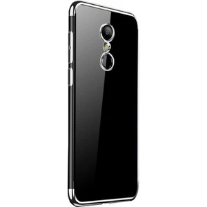 Jopus Xioami Redmi 5 Plus Dört Köşe Renkli Şeffaf Lazer Silikon - Gümüş