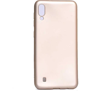 Jopus Samsung Galaxy M10 Mat Premium Silikon Kılıf - Gold + Cam Ekran Koruyucu