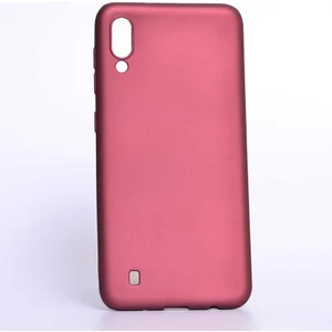 Jopus Samsung Galaxy M10 Mat Premium Silikon Kılıf - Bordo + Cam Ekran Koruyucu