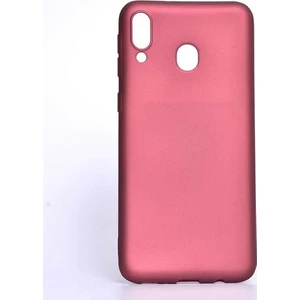 Jopus Samsung Galaxy M20 Mat Premium Silikon Kılıf - Bordo + Cam Ekran Koruyucu