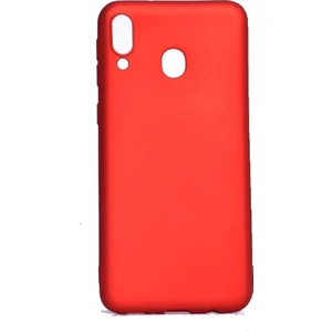 Jopus Samsung Galaxy M20 Mat Premium Silikon Kılıf - Kırmızı + Nano Ekran Koruyucu