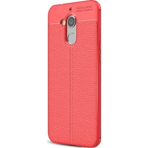 Jopus General Mobile GM 8 Kılıf Deri Desenli Lüx Niss Silikon - Kırmızı