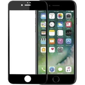 Jopus Apple iPhone 6 - 6S 5D Nano Tam Kaplayan Ekran Koruyucu - Siyah + Şeffaf Silikon Kılıf