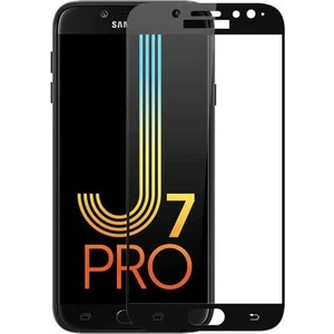 Jopus Samsung Galax J7 Pro 5D Nano Tam Kaplayan Ekran Koruyucu - Siyah + Şeffaf Silikon Kılıf