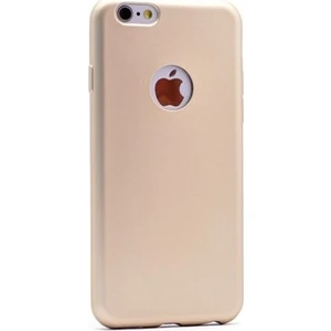 Jopus Apple iPhone 6 Kılıf Ultra İnce Mat Silikon - Gold + 5D Nano Ekran Koruyucu Siyah