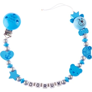 Sahi Aksesuar Tek İsimli Emzik Zinciri Gri Mavi