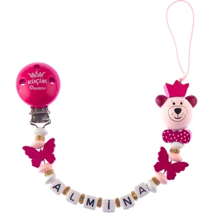 Sahi Aksesuar Tek İsimli Emzik Zinciri Pembe Beyaz