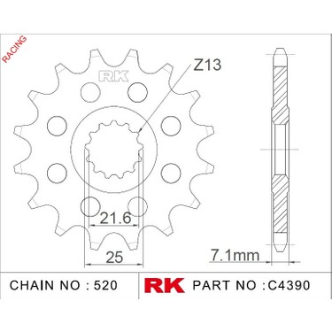 RK Kawasaki ZX-6 R NINJA RK Çelik Ön Dişli Racing Fiyatı