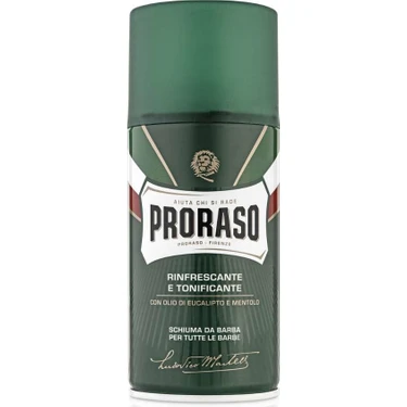 Proraso Okaliptüs Yağı ve Mentollü Tıraş Köpüğü 300 ml Rahat ve Pürüzsüz Tıraş İçin