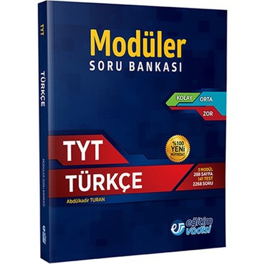 Egitim Vadisi Yayinlari Tyt Turkce Moduler Soru Bankasi Kitabi