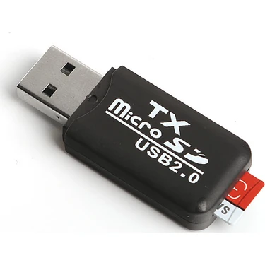 TX USB2.0 microSD Harici Kart Okuyucu - Siyah