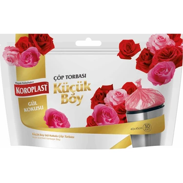 Koroplast Gül Kokulu Küçük Boy Çöp Torbası 30'lu 40x45