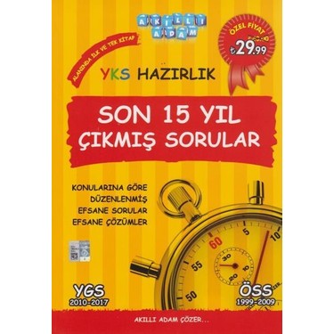 Yks Son 15 Yil Cikmis Sorular Akilli Adam Yayinlari Kitabi