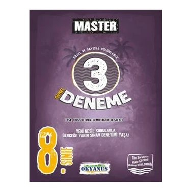 Okyanus Yayınları Master Serisi 8. Sınıf LGS Hazırlık Deneme Sınavı Ortaokul Öğrencilerine