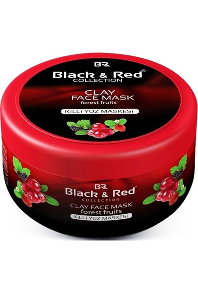 Black&Red Clay Face Mask Orman Meyveli 400 ml Killi Yüz Maskesi