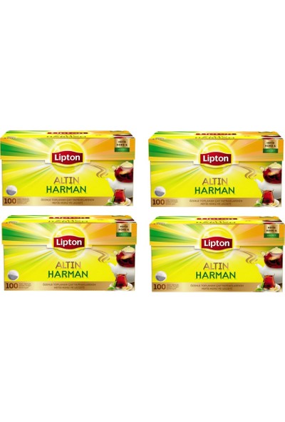 Lipton Altın Harman 100 Adet Demlik Çay 4 Lü Paket