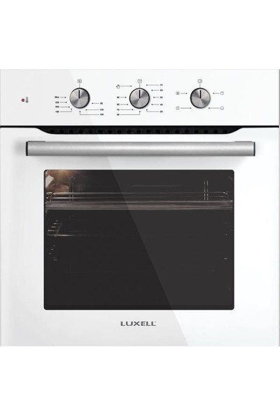 Luxell A6-Sf2Mt+Lx 40Ta-Hdf+Da6-830 Kristal Serisi Beyaz Cam Ankastre Set