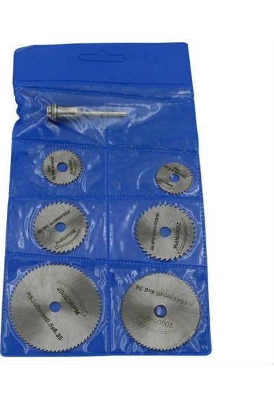 Mini Dairesel Testere Bıçağı 7 Li Parça Set Döner Dremel Ahşap, Plastik, Laminat Ve Alüminyum