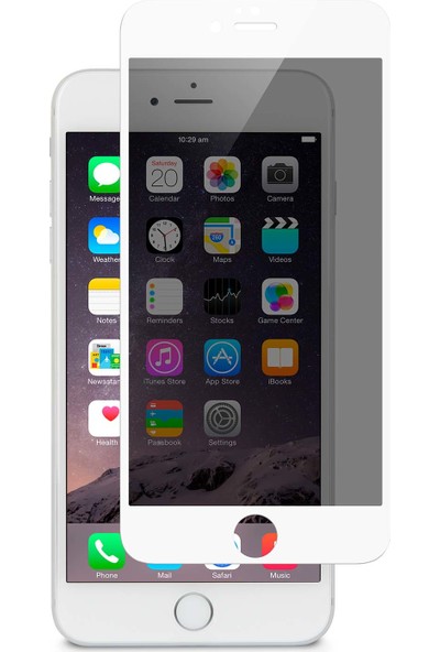 Kılıfreyonum Apple iPhone 7 Plus Gizli 5D Hayalet Ekran Koruyucu Cam (Beyaz)