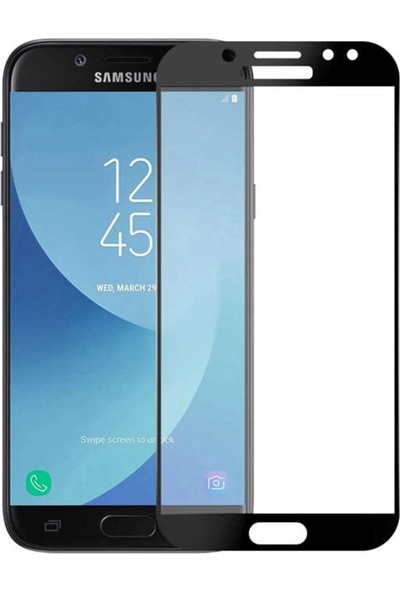 VPW Samsung Galaxy J7 Prime (Ön) 5D Full Siyah Nano Premium Dayanıklı Ekran Koruyucu