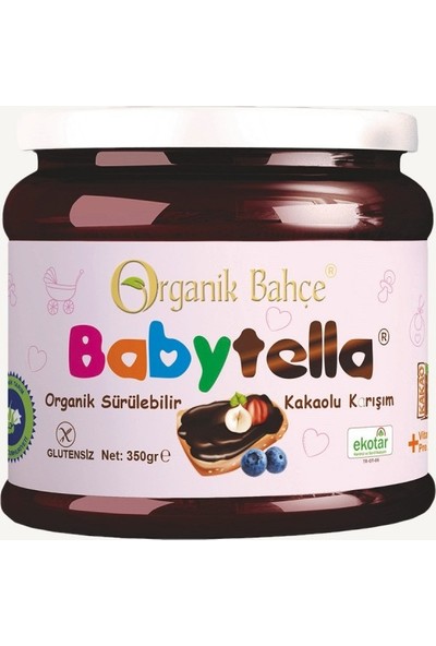 Organik Glutensiz Sürülebilir Kakaolu Karışım Babytella 350 gr
